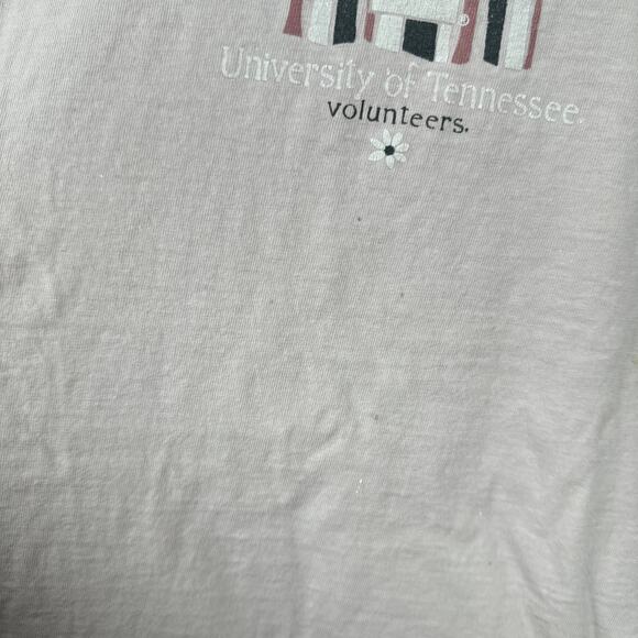 Vintage Tennessee Vols Shirt Size XL Pink Short Sleeve Big T Flower Girly NCAA - Picture 5 of 10